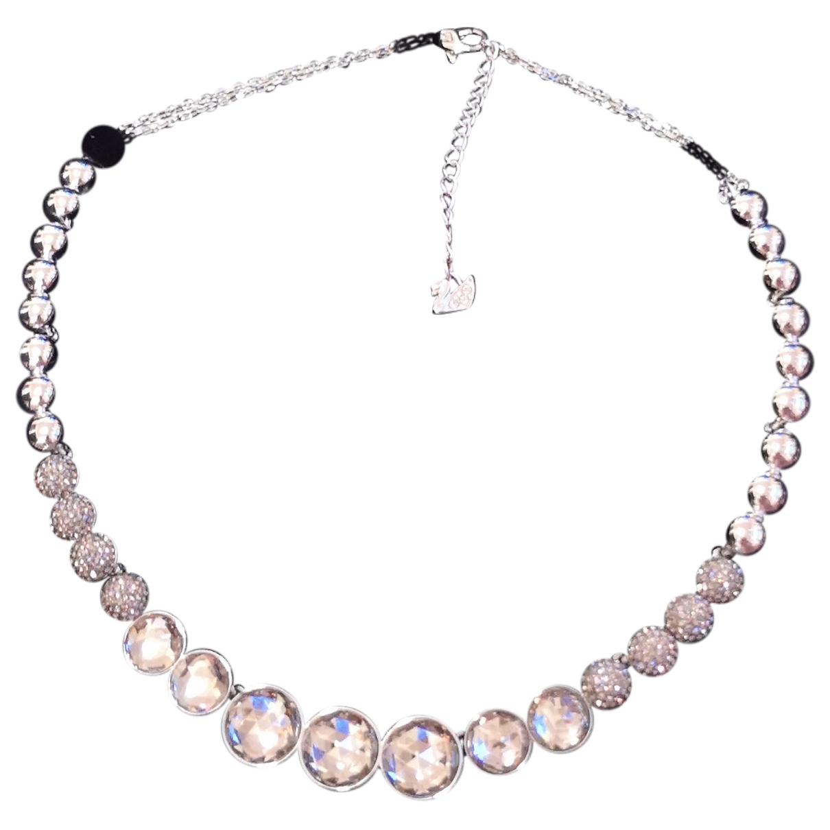 Crystal necklace Swarovski Grey in 
